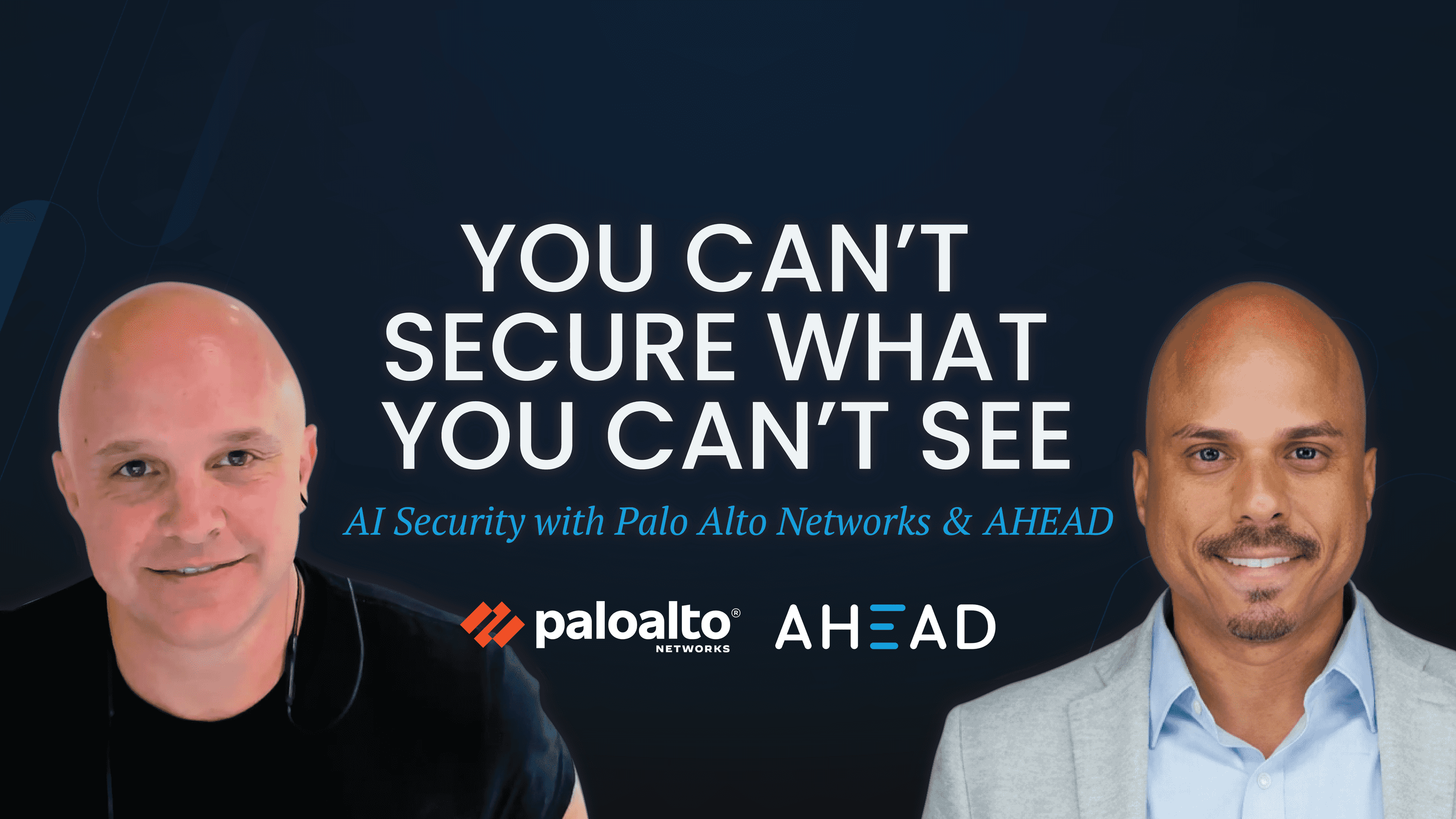 two men superimposed onto a video title screen